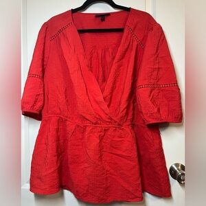 Lane Bryant Vibrant Red Blouse